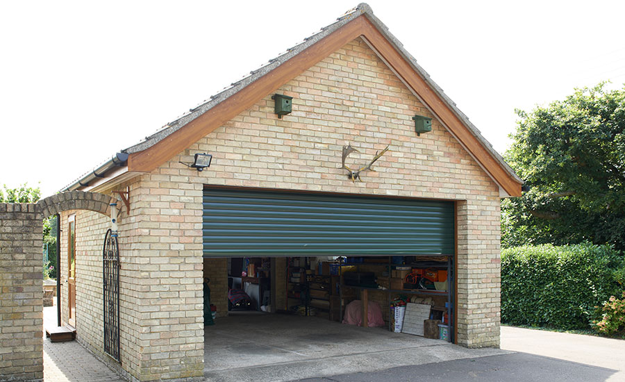 A gorgeous roller door in Green