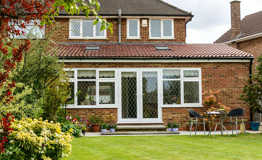 Anglian extension with White Knight uPVC windows and doors
